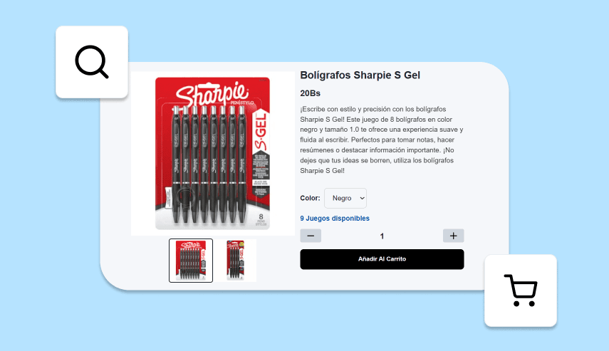 Ilustracion de una publicacion de producto en vendii.shop